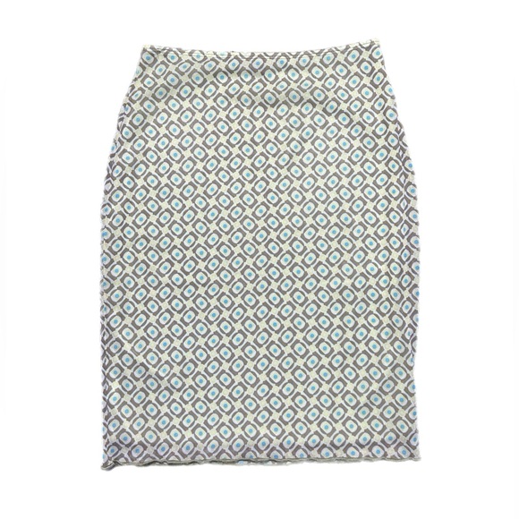 AMS Dresses & Skirts - Vintage Ams Geometric Print Pencil Skirt in Light Blue & Green